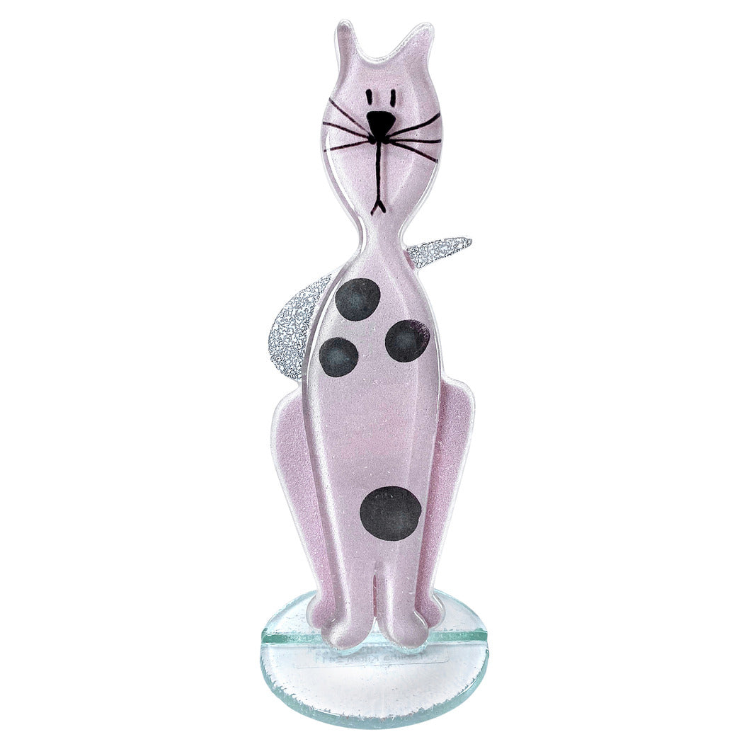 Tabitha Kitten Fused Glass Ornament