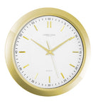Gold Finish Wall Clock With Sweep Movement