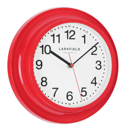 Chunky Retro Red Wall Clock With Sweep Movement