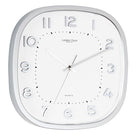 Silver Finish Wall Clock With Sweep Movement