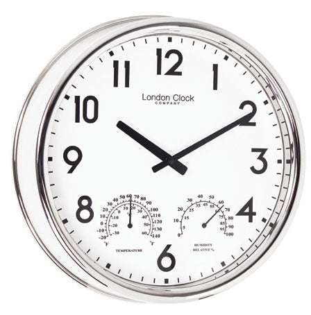 Chrome Finish Indoor / Outdoor Clock