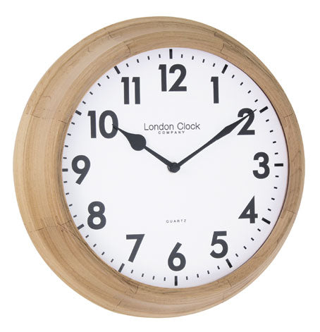 Solid Wood Traditional Design Wall Clock