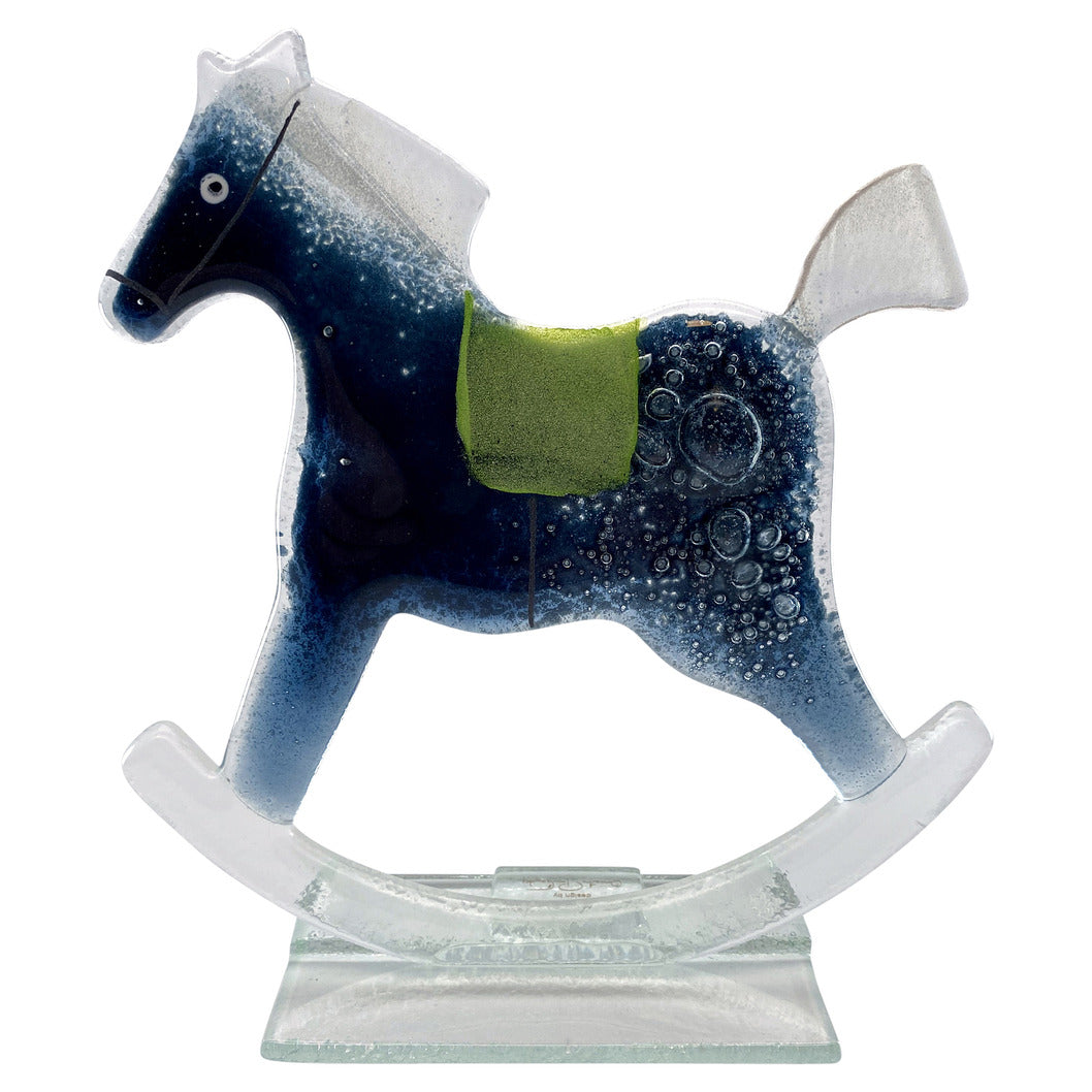 Navy Glass Rocking Horse