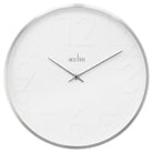 Nickel And White Contemporary Clock