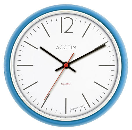 Sale - Blue Rim Clock With Domed Glass Lens