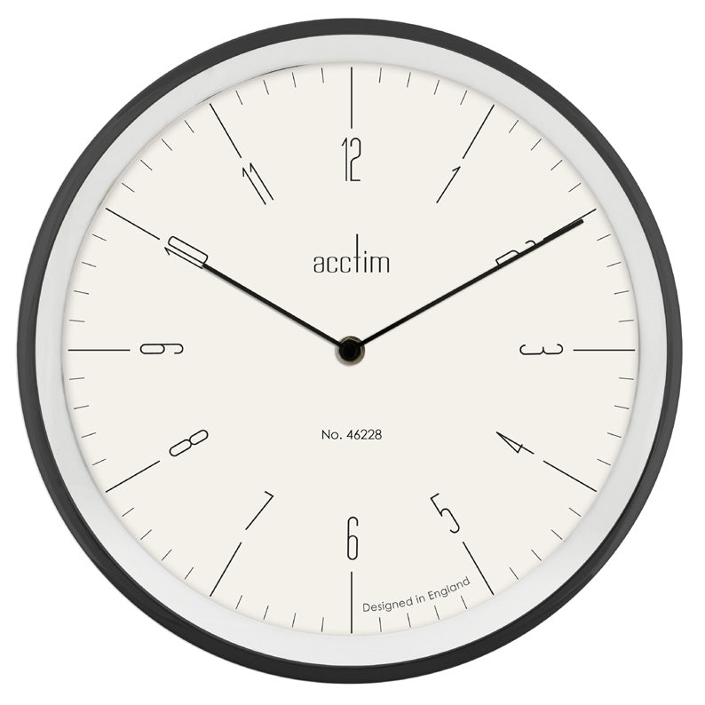 Sophisticated Gun Metal Metal Wall Clock