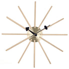Contemporary Wood And Brass Wall Clock