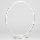 Large Chrome Led Circle Table Lamp