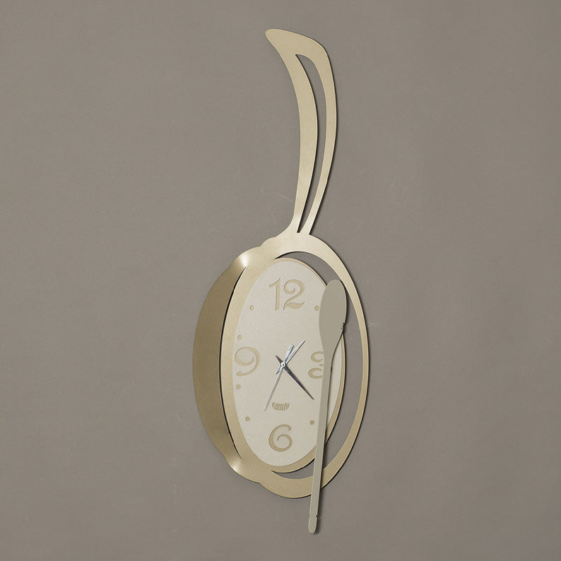 Rustic Brown Frying Pan Wall Clock