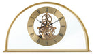 Quartz Skeleton Gold Finish Table Clock