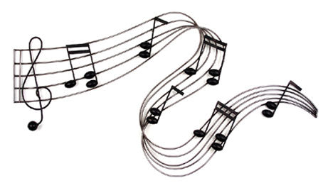 Contemporary Note River Metal Wall Art