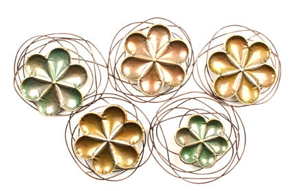 Contemporary Flower Cluster Metal Wall Art