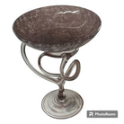 Large Clear and Amethyst Twisting Legs Bowl