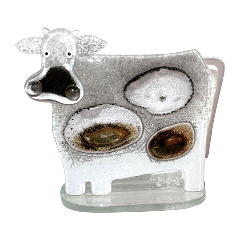 Cool Cow Fused Glass Ornament