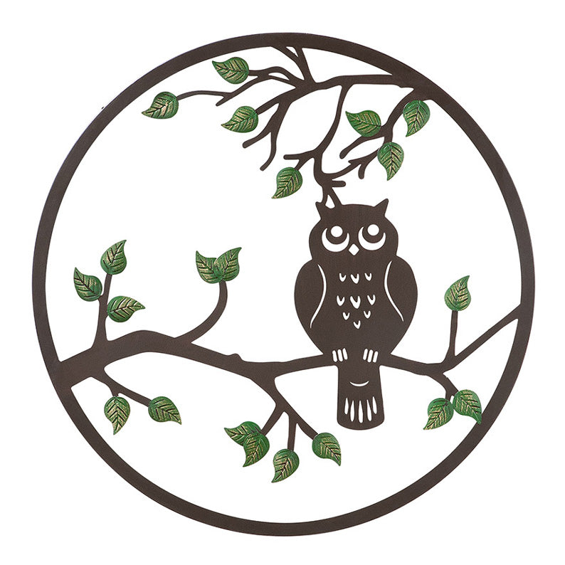 Wise Owl Metal Wall Hanging