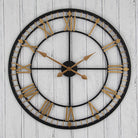 Antique Style Black, Bronze and Gold Metal Wall Clock
