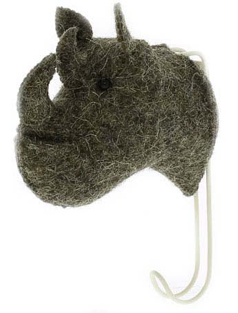 Rhino Head Wall Hook
