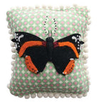 Large Butterfly Cushion Black And Orange