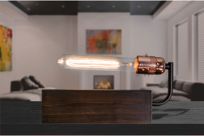 Wooden Block Elongated Vintage Light