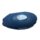 Blue Rings Agate Slab Tea Light Holder