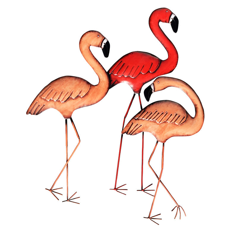 Elegant Flamingo Metal Wall Art