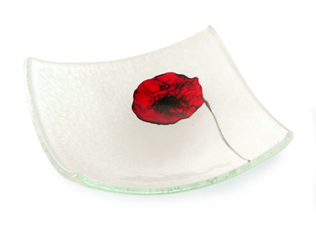 Handpainted Poppy Small Dish