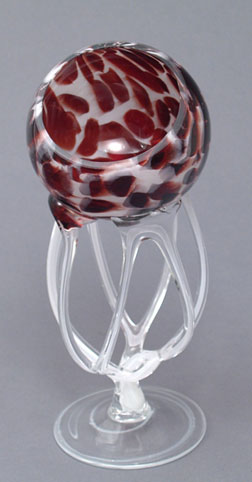 Red and White Twisting Legs Bowl