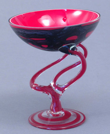 Red and Grey Twisting Legs Bowl