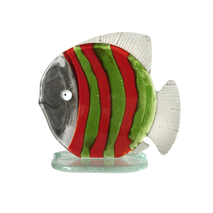 Glass Angelfish In Red And Green