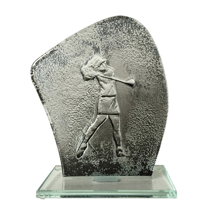 Female Golf Lovers Glass Ornament