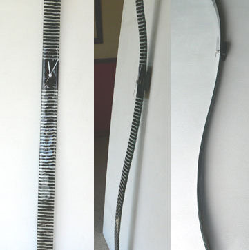 Black Stripes Fusion Glass Wall Clock
