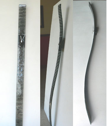 Black Stripes Fusion Glass Wall Clock