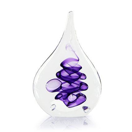 Purple Drop Crystal Paperweight