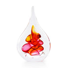 Ruby and Gold Drop Crystal Paperweight