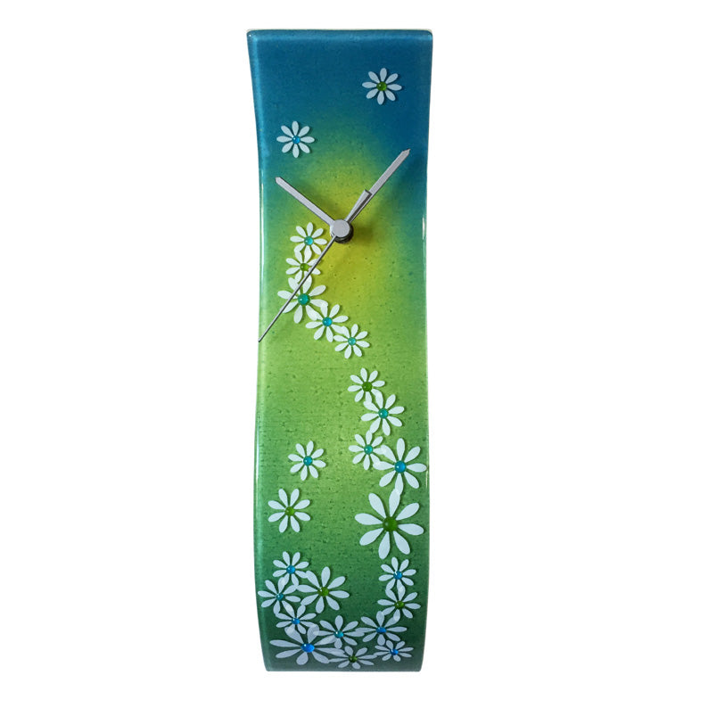 Magnificent Wave Fused Glass Wall Clock