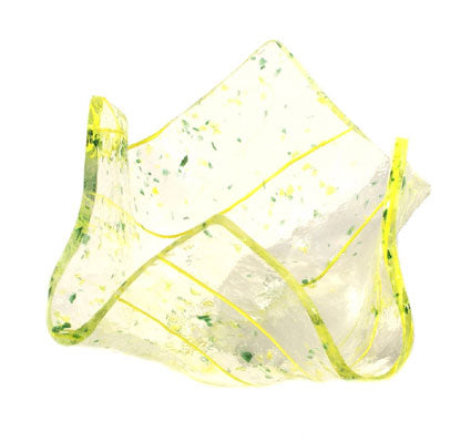 Green Dandelion Handmade Glass Tea Light