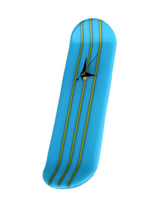 Funky Skateboard Glass Wall Clock