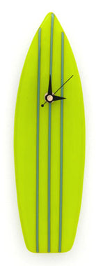 Funky Surfboard Glass Wall Clock