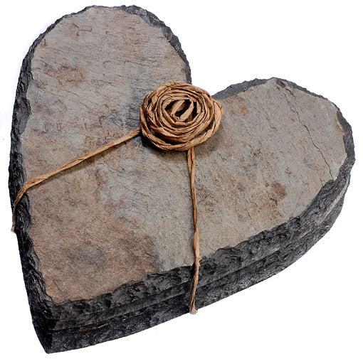 Heart Coasters Carved From Natural Stone