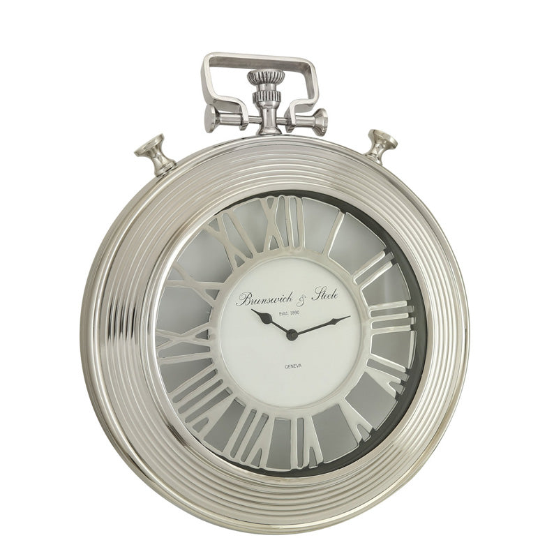 Fob Style Wall Clock With Roman Numerals