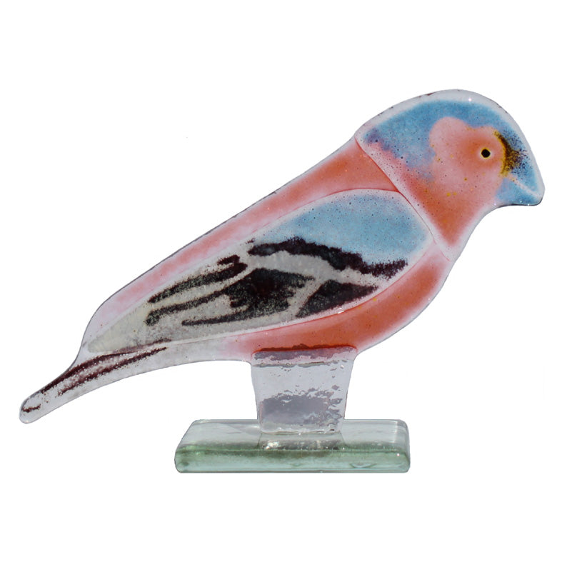 Fused Glass Chaffinch Ornament