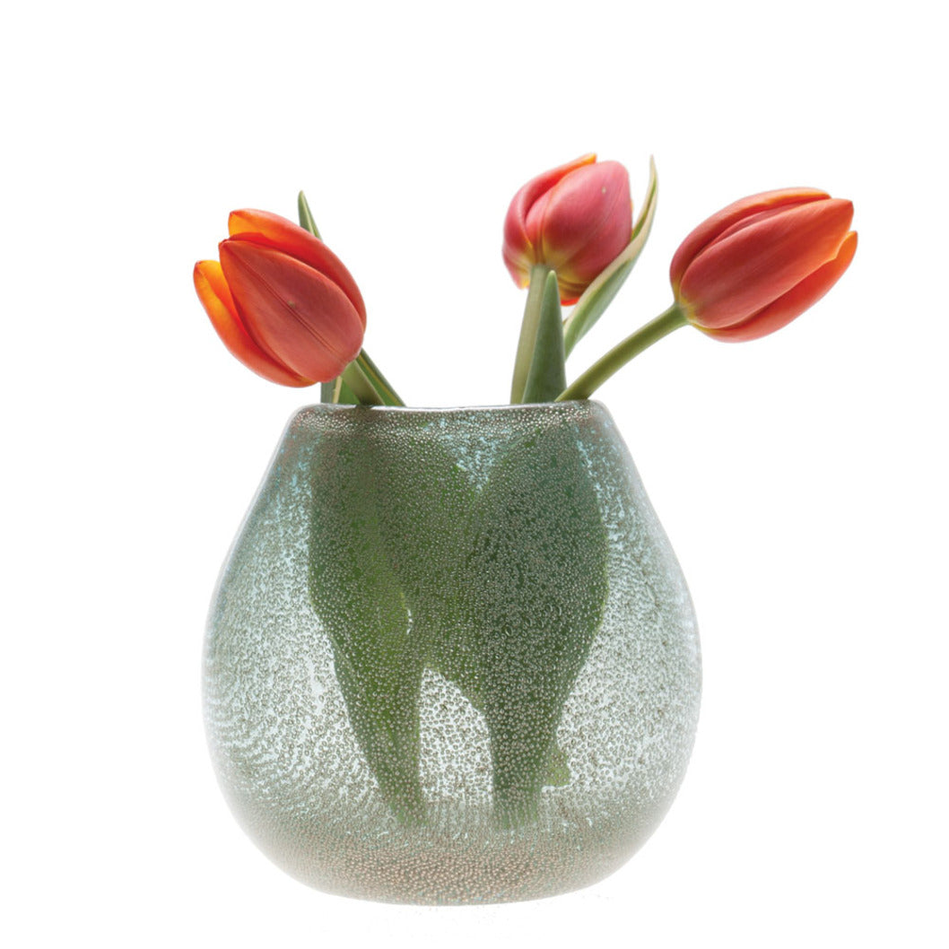 Delicate Blue Glass Vase