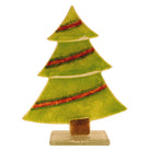 Fused Glass Christmas Tree With Tinsel Garlands