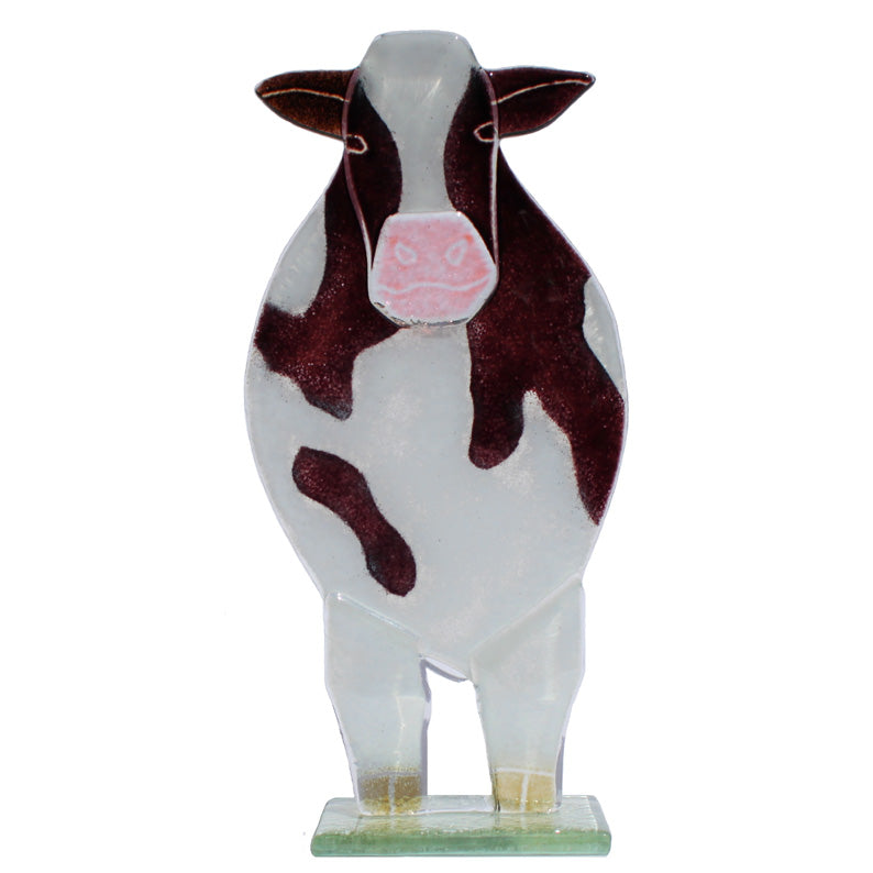 Gertrude Cow Hand Made Glass Figurine