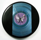 Rings Of Saturn Record Clock In Blue