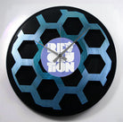 Beehive Double Record Wall Clock In Blue