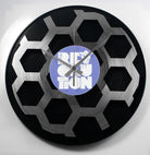 Beehive Double Record Wall Clock In Silver