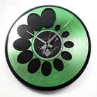 Revolving Ovals Record Wall Clock In Green
