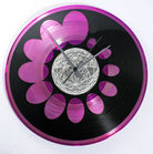 Revolving Ovals Record Wall Clock In Hot Pink