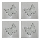 Elegant Crystal Butterfly Glass Coasters